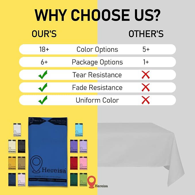 Royal Blue 6 Pack Plastic Table Cloth 54" x 108", Disposable Tablecloths - Image 2