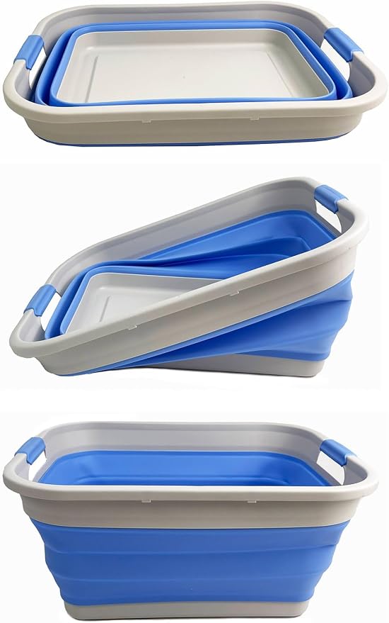SAMMART 41L Collapsible Plastic Laundry Basket-Foldable Pop Up Storage - Image 6