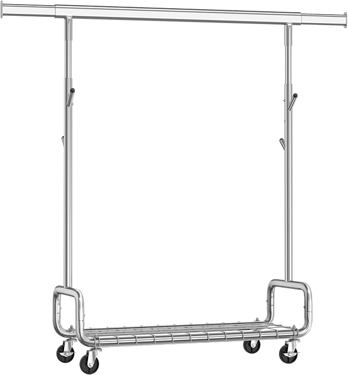 SONGMICS Clothes Rack, Heavy-Duty Rolling Clothing Garment Rack by SONGMICSbySONGMICSHOME