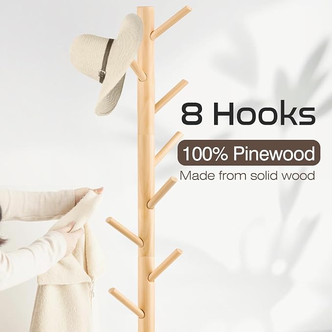 2 PCS Coat Rack, Freestanding Coat Rack - Image 4