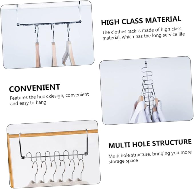 2pcs Multi-Hole Laundry Hanger Foldable Drying Rack - Image 8
