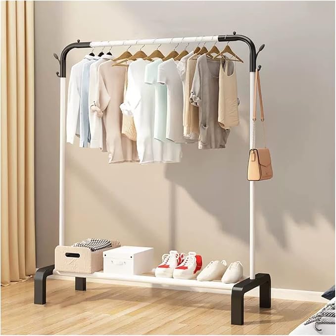 Floor Standing Coat Rack Clothes Drying Rack Floor Balcony Home Clothesline by Unknown