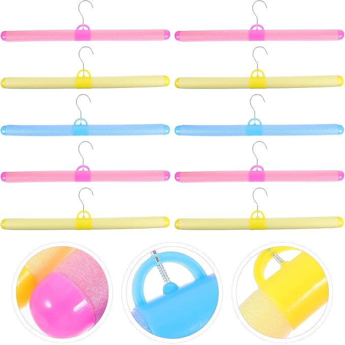SUPVOX 10pcs Colorful Plastic Clothes Hangers - Image 6