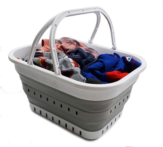 SAMMART Collapsible Plastic Laundry Basket - Image 6
