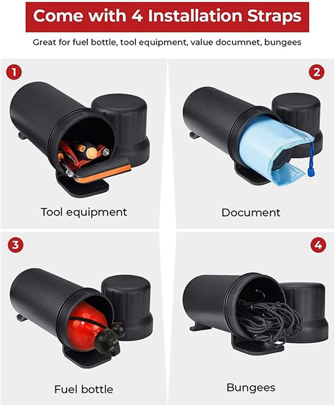 2X Universal Off-Road Motorcycle Accessories Waterproof Tool Tube Gloves - Image 5