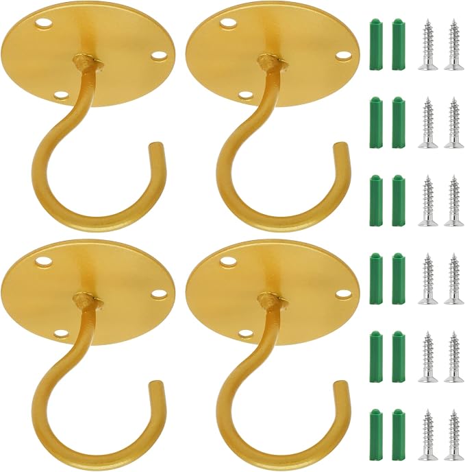 Bivethoi 4pcs Gold Ceiling Hooks - Image 5
