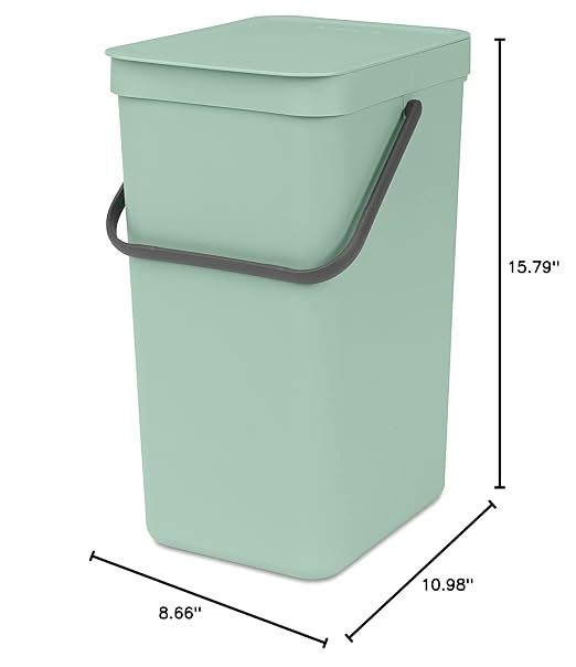 Brabantia Sort & Go Kitchen Recycling Bin | S / 4.2 Gal / 16L | Jade Green | - Image 8