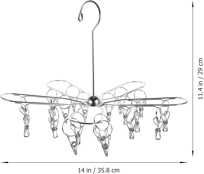 Foldable Stainless Steel Sock Hanger - Image 4