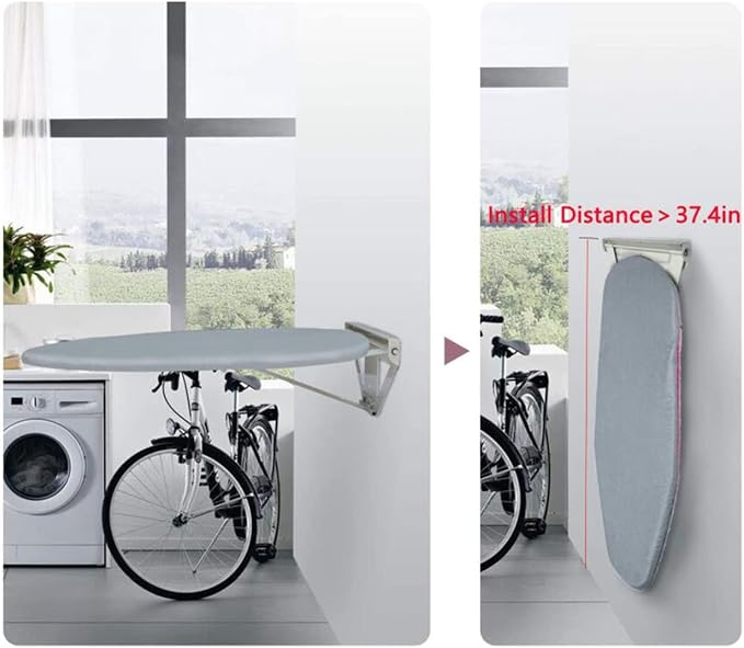 Ironing Board Ironing Board Wall Mounted Board Household Professional 37.4in - Image 3