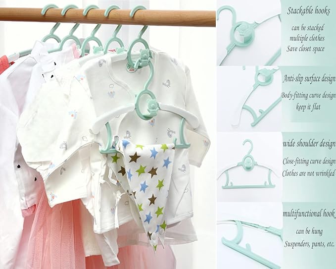 JSF Baby Hangers, 20 Pack Baby Clothes Hangers - Image 4