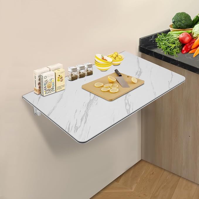 31.5in×19.69in Wall Mounted Folding Table, Wall Mount Fold Down Table, Hanging - Image 2