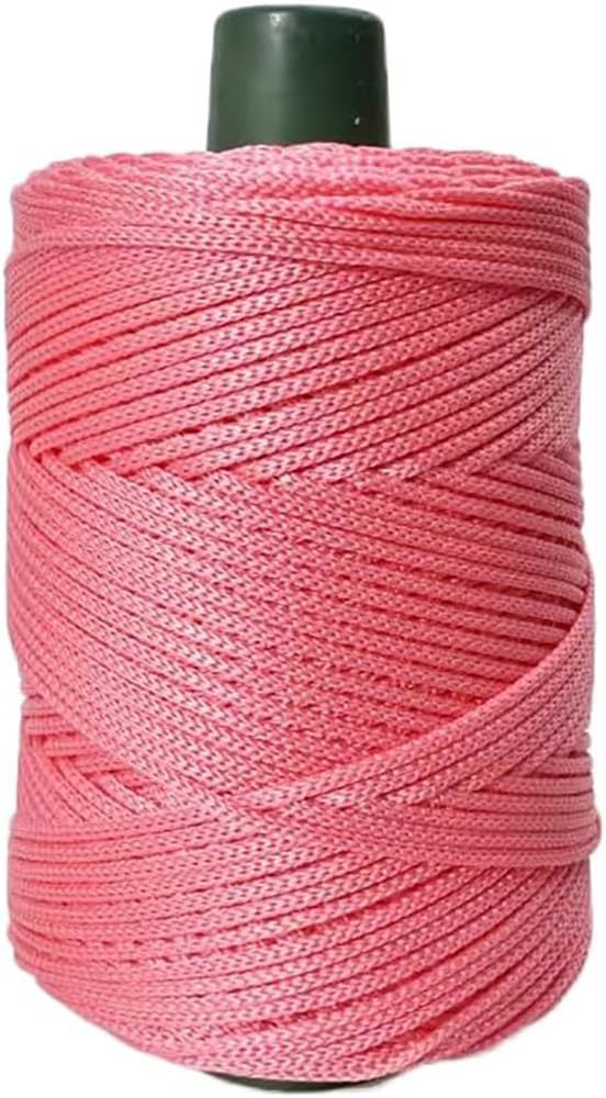 250G Hollow Braided Polypropylene Rope 3mm Colorful Polyester Yarn Handmade by Unknown