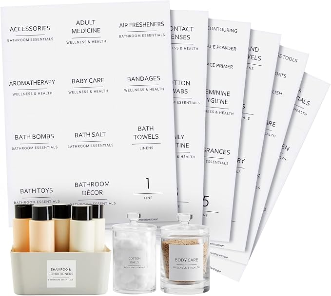Talented Kitchen Minimalist Bathroom Labels by TalentedKitchen