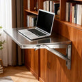 Wall Mounted Folding Table Stainless Steel Wall Shelf Floating Desk, Fold Down by Unknown