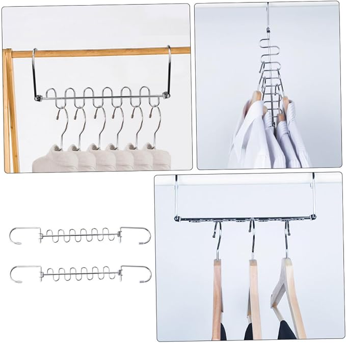Healifty 1set Multi Hole Clothes Hangers Compact Clothes Drying Rack - Image 5