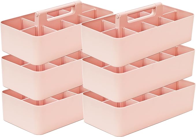 -Large Portable Caddy, DIY Dividers, 8 Compartments, Basket - Image 8