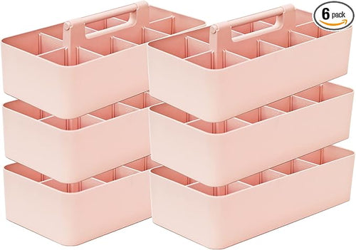 -Large Portable Caddy, DIY Dividers, 8 Compartments, Basket by EnjoyOrganizer