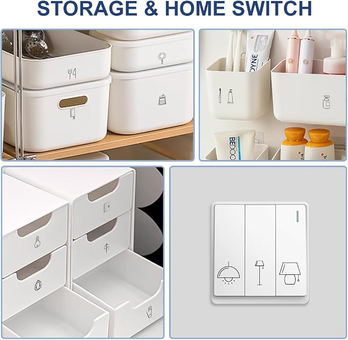 600 Pcs Light Switch Sticker Labels, 40 Designs Transparent Switch ID Stickers - Image 4