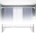 BBHW Hanging Closet Rod Extender, No Drill Adjustable Clothes Closet Bar by Unknown