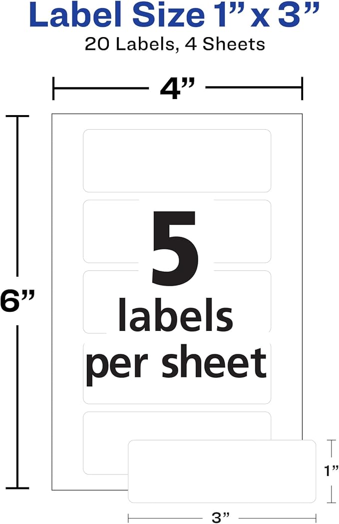 Avery No-Iron Fabric Labels, Washer and Dryer-Safe Waterproof Labels, - Image 4