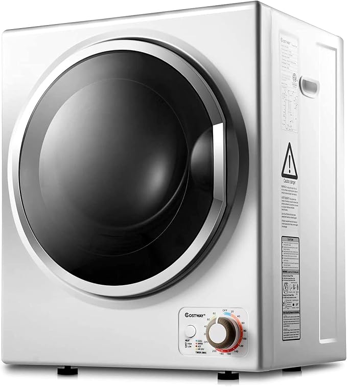 COSTWAY Compact Laundry Dryer, 110V Electric Portable Clothes Dryer by COSTWAY