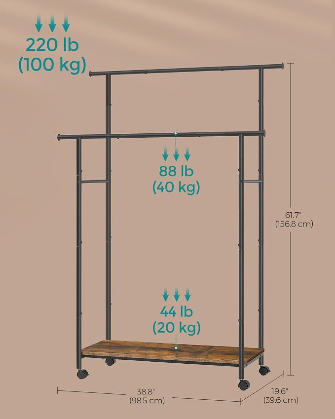 SONGMICS Double-Rod Clothes Rack - Image 5