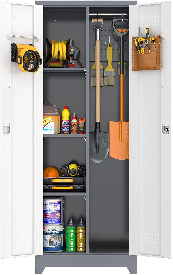 GREATMEET 65'' Metal Utility Storage Cabinet by GREATMEET