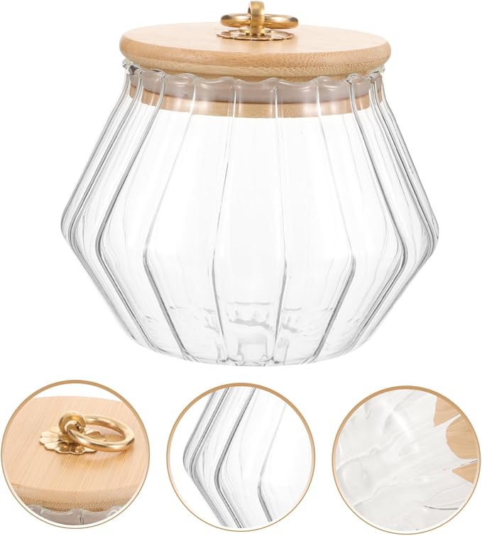 Glass Laundry Powder Container Lid Rustic Farmhouse Kitchen Storage Jar Laundry - Image 3