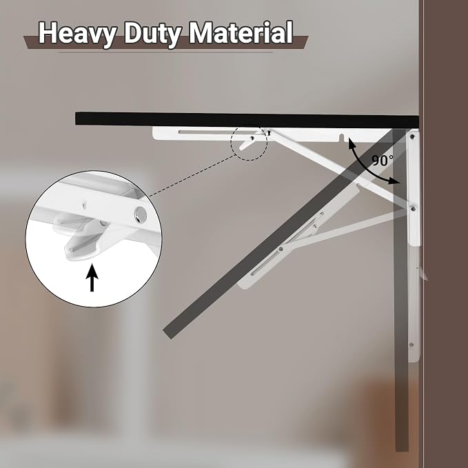 Upgrade Wall Mounted Folding Table 31.5”L x 15.7”W, Laundry Folding Table - Image 7