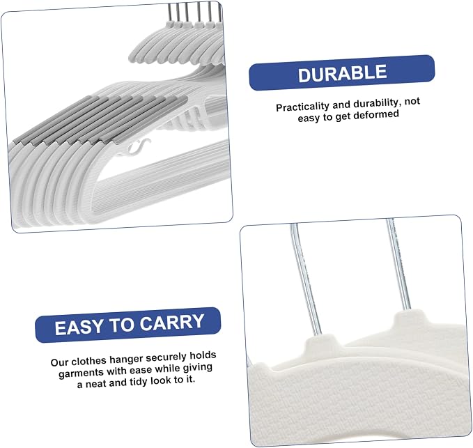 10pcs Extra Wide Space Saving Hangers Heavy Duty Plastic Clothes Hangers - Image 9
