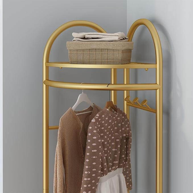 Metal Corner Coat Racks, Freestanding Garment Rack - Image 5