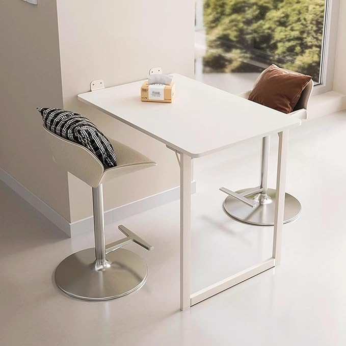 Folding Wall-Mounted Drop Leaf Table 35"×23" Space Saving Decorative Painting - Image 5