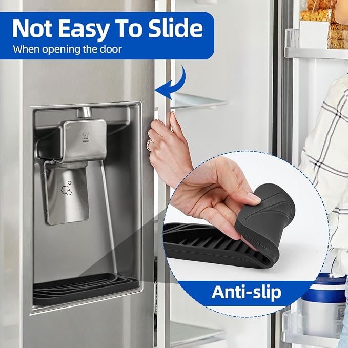Silicone Refrigerator Drip Tray 2 Pack, Cuttable Water Dispenser Drip Collector - Image 5