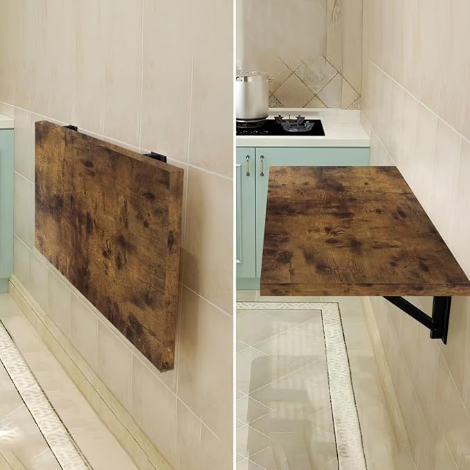 Folding Wall Table Wall Folding Table Wall Mounted Folding Table Drop Down Wall - Image 2