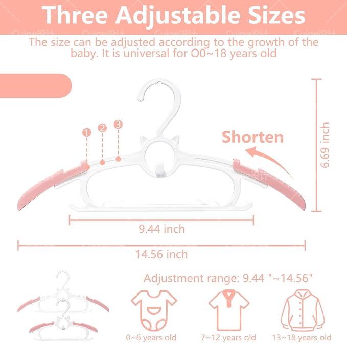 JSF Baby Hangers, 30 Pack Baby Clothes Hangers - Image 2