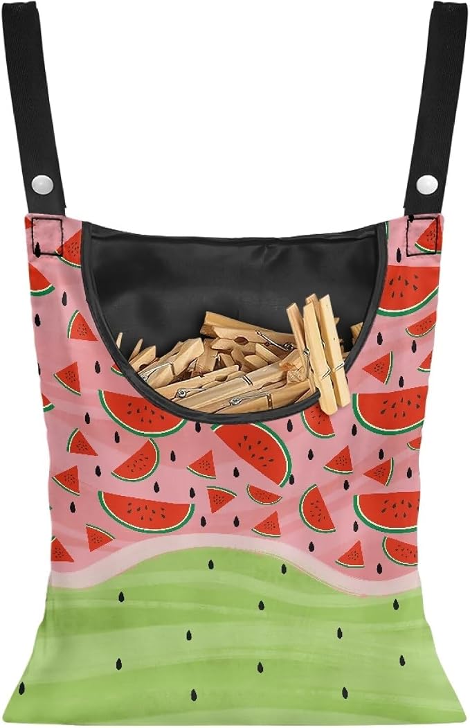 Watermelon Pin Collector Bag Reusable Clothespin Storage Organizer Wall Hanging by Psesaysky