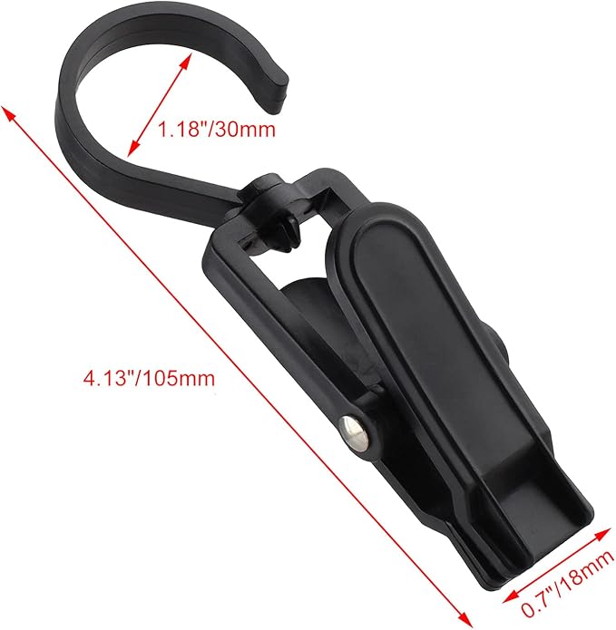 20 PCS Laundry Hooks, Plastic Clothes Pins, Super Strong Hanger Clips, Swivel - Image 3