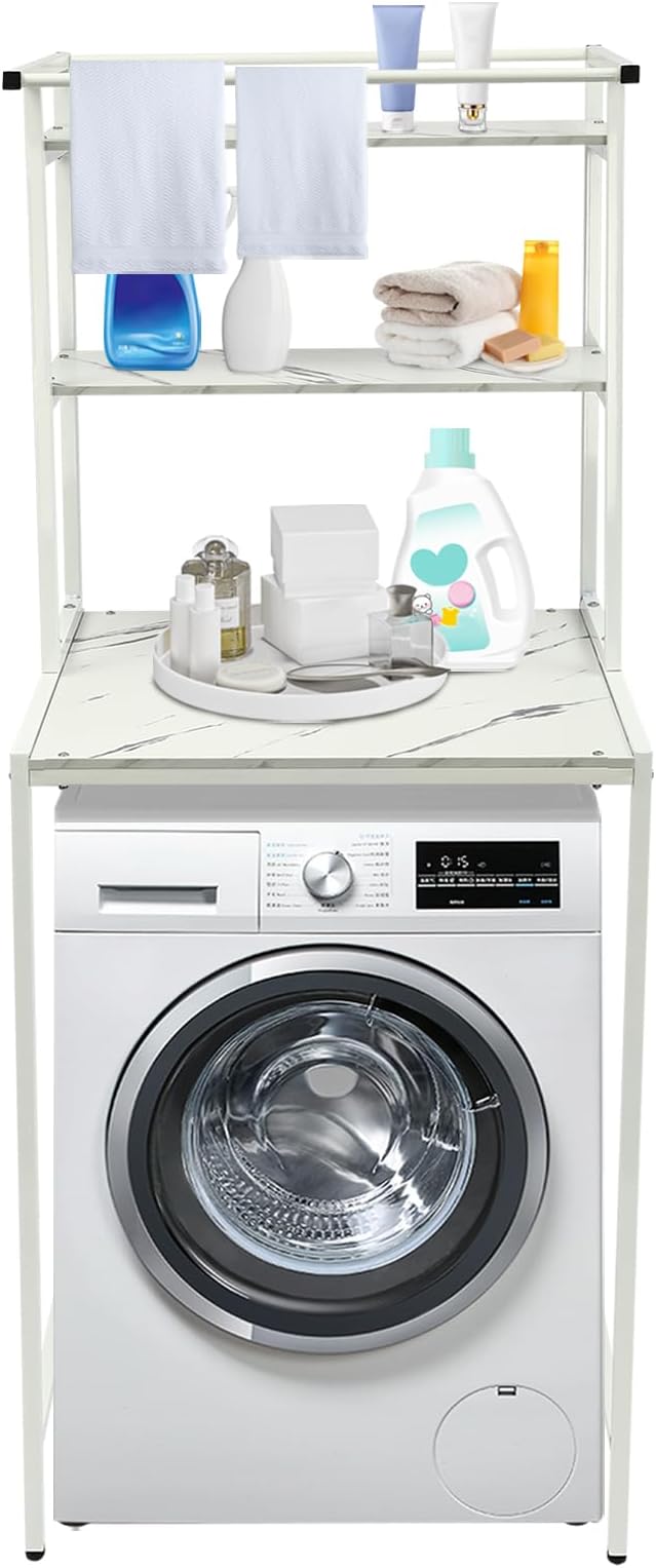 Over The Washer and Dryer Storage Shelf, 3-Tier Laundry Organizer by Unknown