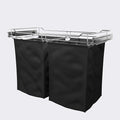 Classic 30" Full Extension Pullout Laundry Hamper in Chrome by CustomClosets