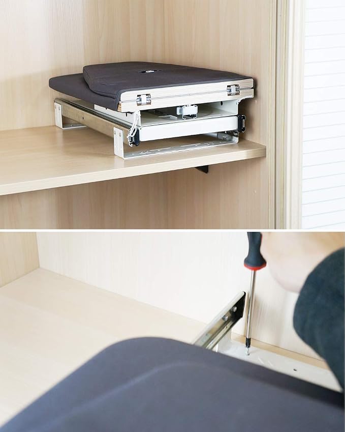 SAROSORA Retractable Ironing Board Closet Pull-Out Stow Away in The Cabinet - Image 4