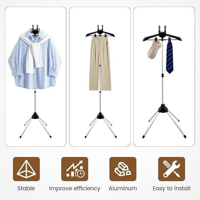 Garment Steamer Hanger Stand & Ironing Gloves Set – Adjustable Steamer Stand - Image 8