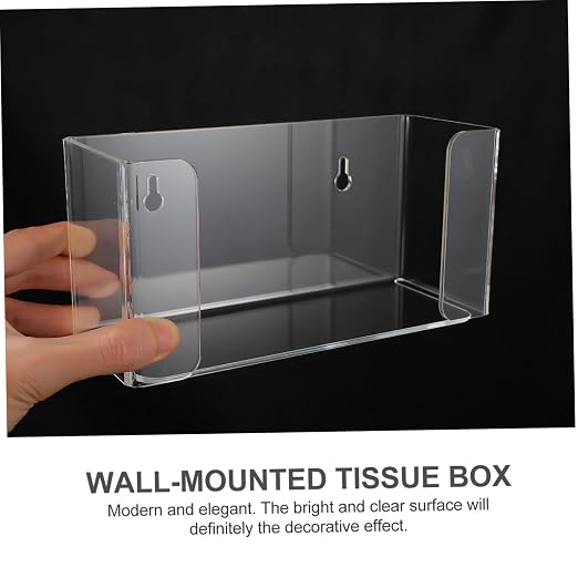 Unomor Acrylic Storage Box Wall-Mounted Tissue Mask Holder Home Storage Box - Image 5