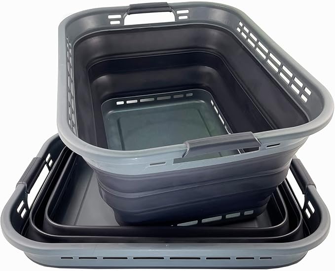 SAMMART 42L Collapsible Plastic Laundry Basket - Image 2