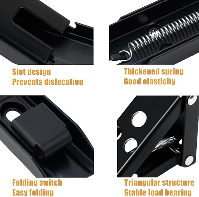 Wall Table Fold Down Hinge, 90 Degree Self-Locking Folding Hinge, Save Space - Image 4