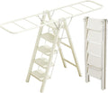 Floor Standing Clothes Drying Rack, 5 Step Folding Ladder, 3-in-1 Collapsible by LFYJLJLFYJLJ