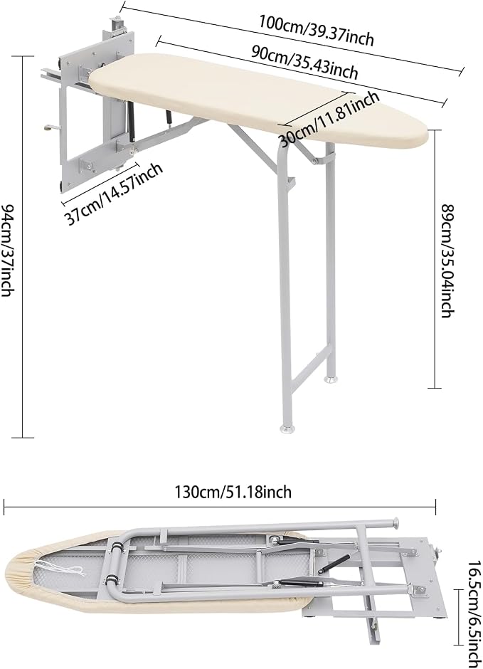 Pull-Out Ironing Board, Hideaway Ironing Board, Fold Down Ironing Station - Image 5