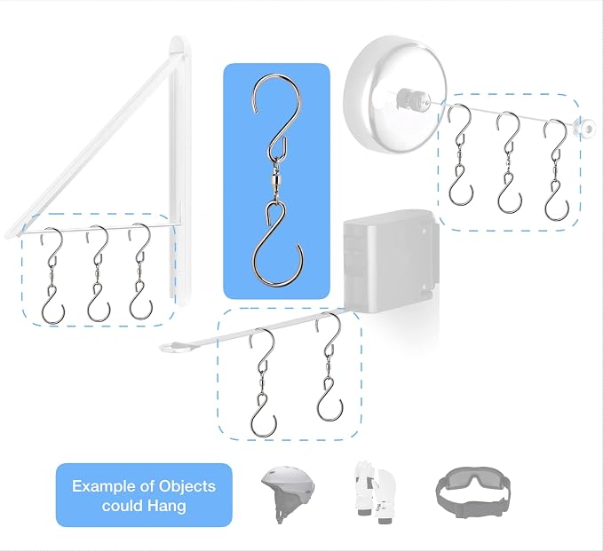 HS's Creation 6 Pack Dual Swivel S Hooks - Image 4