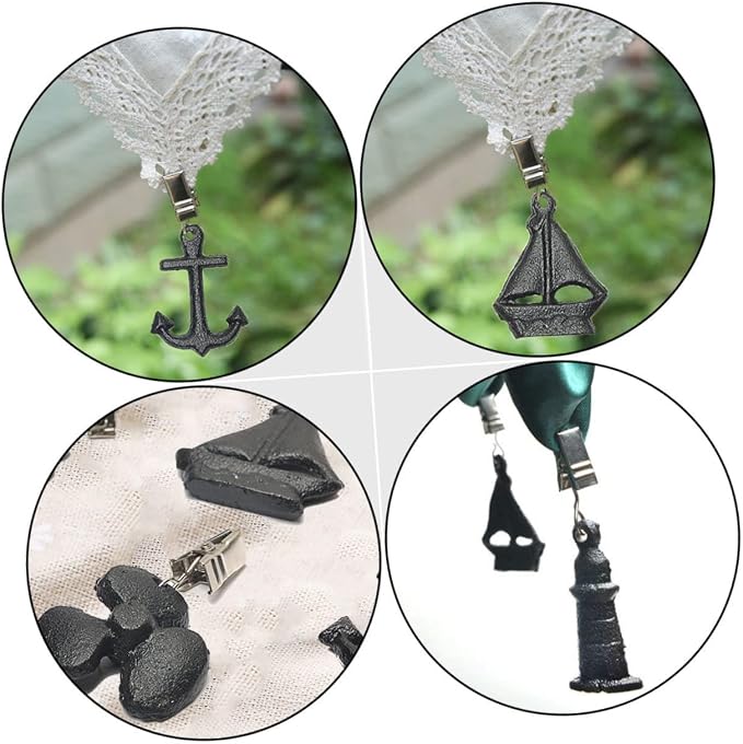 PRETYZOOM 4-Piece Heavy Duty Iron Hanger Windproof Clip Set - Image 3