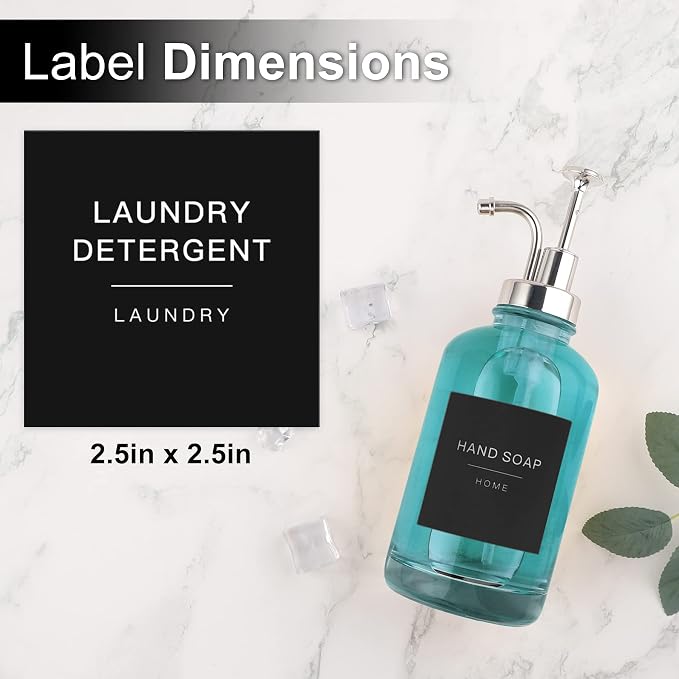 180 Black Minimalist Laundry Labels - Image 4