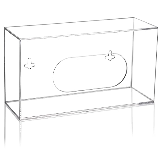 Acrylic Glove Box Holder Wall Mount Disposable Glove Dispenser Storage Organizer by Aphbrada